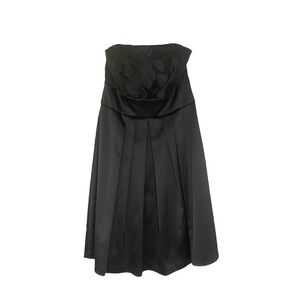 White House Black Market Women's Dress‎ Size 2 Strapless A-Line Black Formal